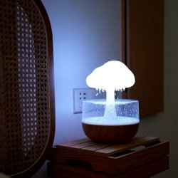 چراغ خواب و شبیه ساز باران مدل ابری طرح چوب RGB